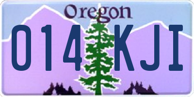 OR license plate 014KJI