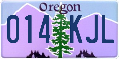 OR license plate 014KJL