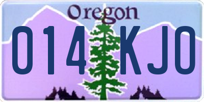 OR license plate 014KJO