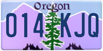 OR license plate 014KJQ