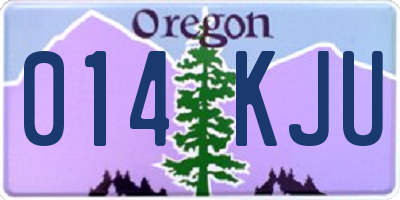 OR license plate 014KJU