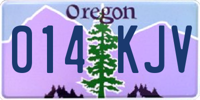 OR license plate 014KJV