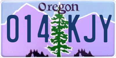 OR license plate 014KJY