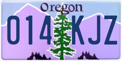 OR license plate 014KJZ