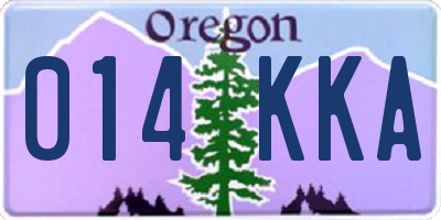 OR license plate 014KKA