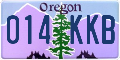 OR license plate 014KKB