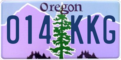 OR license plate 014KKG