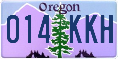 OR license plate 014KKH