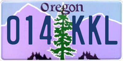 OR license plate 014KKL