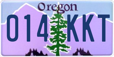 OR license plate 014KKT