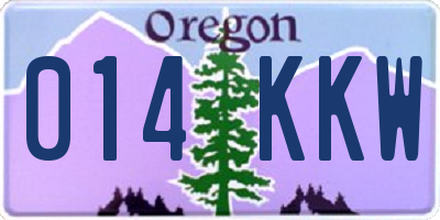 OR license plate 014KKW