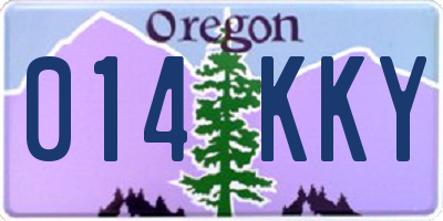 OR license plate 014KKY