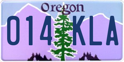 OR license plate 014KLA