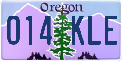 OR license plate 014KLE