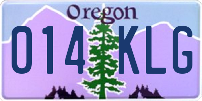OR license plate 014KLG