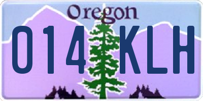 OR license plate 014KLH
