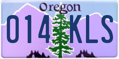 OR license plate 014KLS