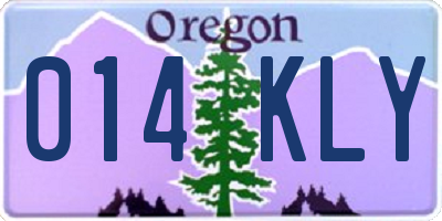 OR license plate 014KLY