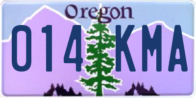 OR license plate 014KMA
