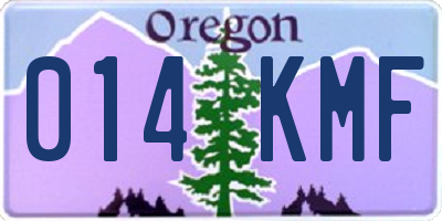 OR license plate 014KMF
