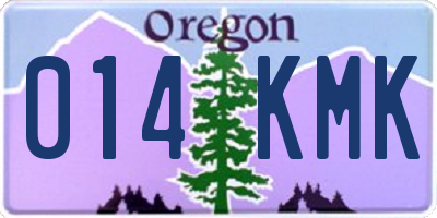 OR license plate 014KMK