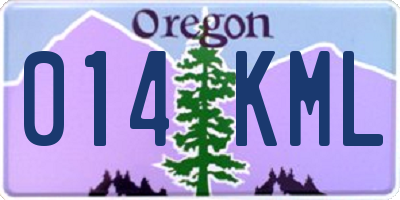 OR license plate 014KML