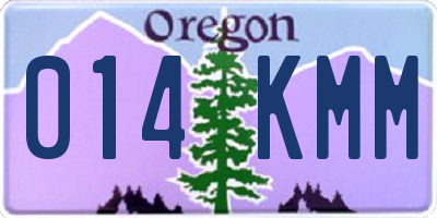 OR license plate 014KMM