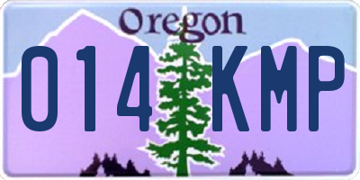 OR license plate 014KMP