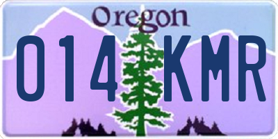 OR license plate 014KMR