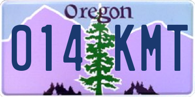 OR license plate 014KMT
