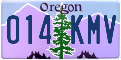 OR license plate 014KMV