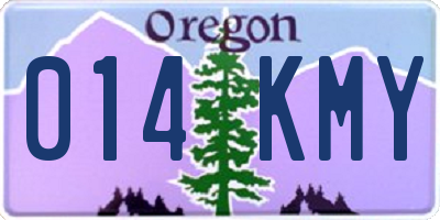 OR license plate 014KMY