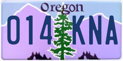 OR license plate 014KNA