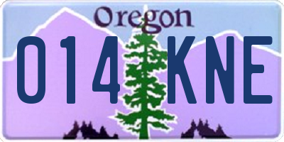 OR license plate 014KNE