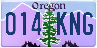 OR license plate 014KNG