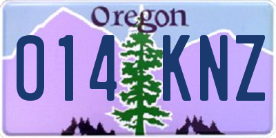 OR license plate 014KNZ