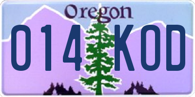 OR license plate 014KOD