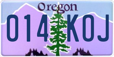 OR license plate 014KOJ