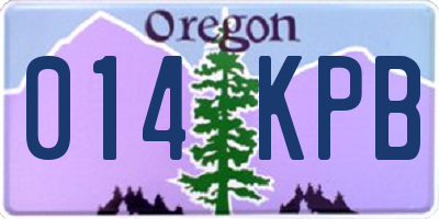 OR license plate 014KPB