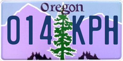 OR license plate 014KPH