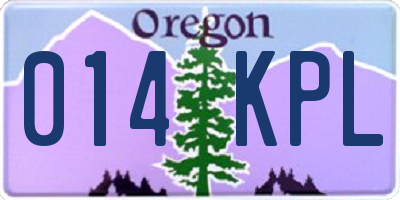 OR license plate 014KPL
