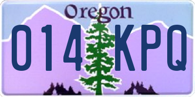OR license plate 014KPQ