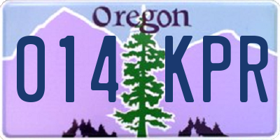 OR license plate 014KPR