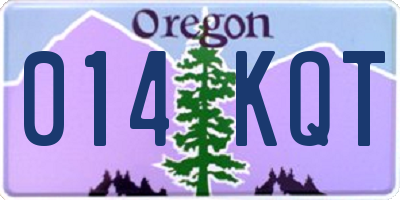 OR license plate 014KQT