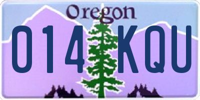 OR license plate 014KQU