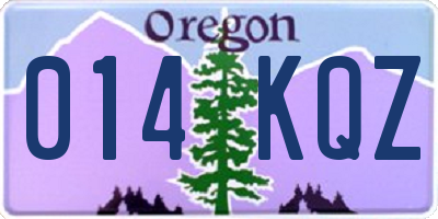 OR license plate 014KQZ