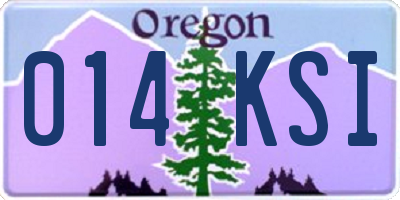 OR license plate 014KSI