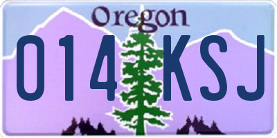OR license plate 014KSJ