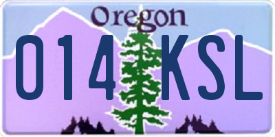 OR license plate 014KSL
