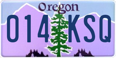 OR license plate 014KSQ